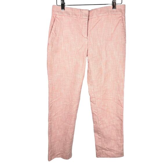 Ann Taylor Devin Fit Blush Pink Dune Tweed Pants 4 - Picture 1 of 10